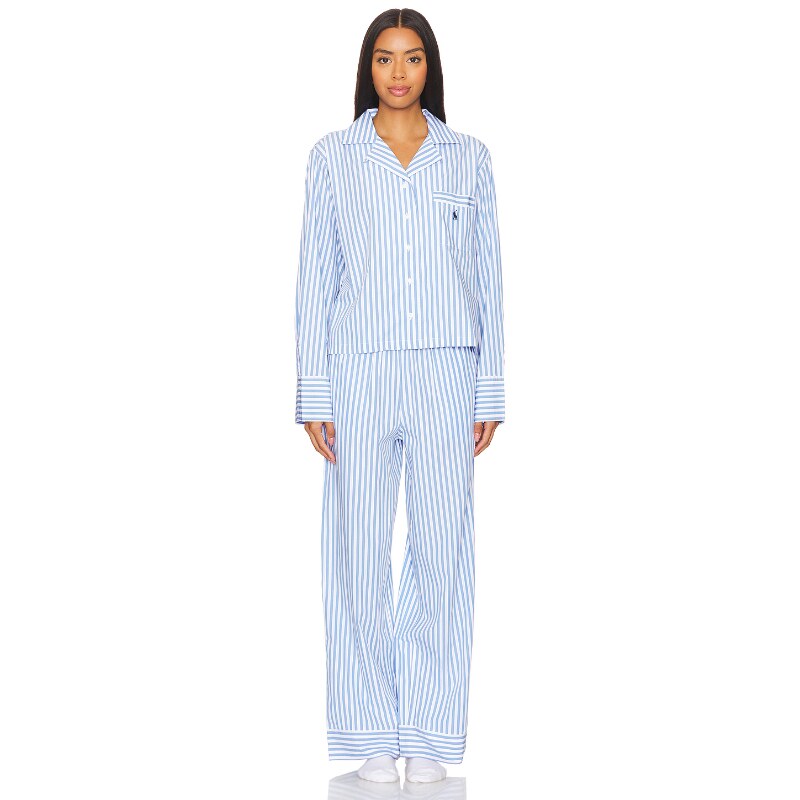 Polo Ralph Lauren Intimates 睡衣套装蓝色条纹家居服REVOLVE