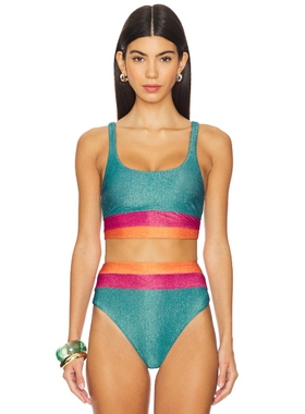 BEACH RIOT MACKENZIE 比基尼文胸上装 蓝色REVOLVE新款