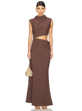 ELLIATT NOLA 长裙 棕色 y2k辣妹风REVOLVE小众新款