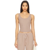 Bobi y2k辣妹风REVOLVE小众新款 罗纹背心 灰褐色