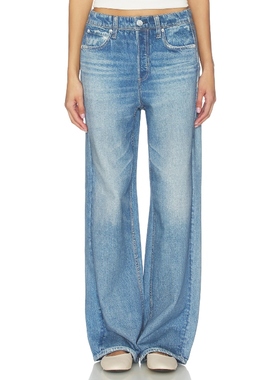 Rag & Bone MIRAMAR 阔腿 蓝色 美式复古风REVOLVE小众新款