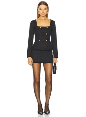 MORE TO COME JAMIE 半身裙套装 黑色REVOLVE小众新款