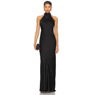 Mumu Your LISA 长裙 Show 黑色REVOLVE小众新款