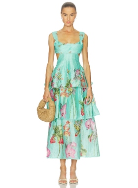 LA FUORI DRESS 裙子 青色REVOLVE小众新款