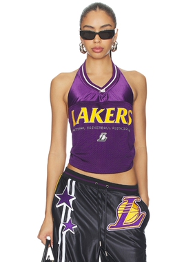 Off Season LA Lakers Jersey Halter Top revolve小众新款