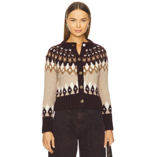 REVOLVE保暖 上衣羊毛衫 Veronica Beard费尔岛毛衣复古针织开衫