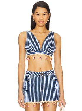 [冬季新品] My Beachy Side 比基尼文胸上装蓝色REVOLVE小众新款