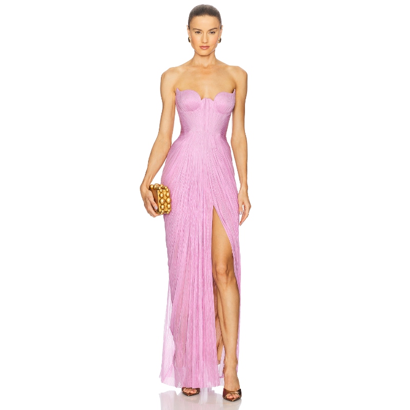 Maria Lucia Hohan JASLEEN 长裙 粉色REVOLVE小众新款