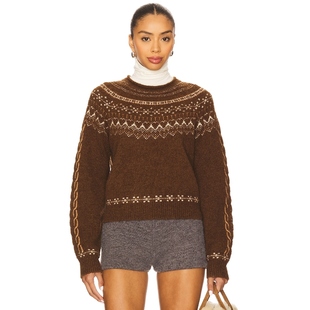 CLOUD Residence CHALET 圆领毛衣 Guest 棕色REVOLVE小众新款