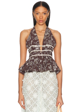 SIEDRES MINILA 上装 棕色REVOLVE小众新款