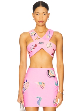 [春季新品]Oceanus SHELL 上装 粉色 REVOLVE小众