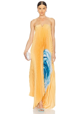 L'IDEE BLACK TIE 长裙 橙色REVOLVE小众新款