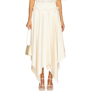 AKNVAS 新品 VERA 长款 奶油色REVOLVE小众新款 半身裙 冬季