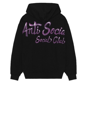 [冬季新品]Anti Social Social Club 连帽衫黑色REVOLVE