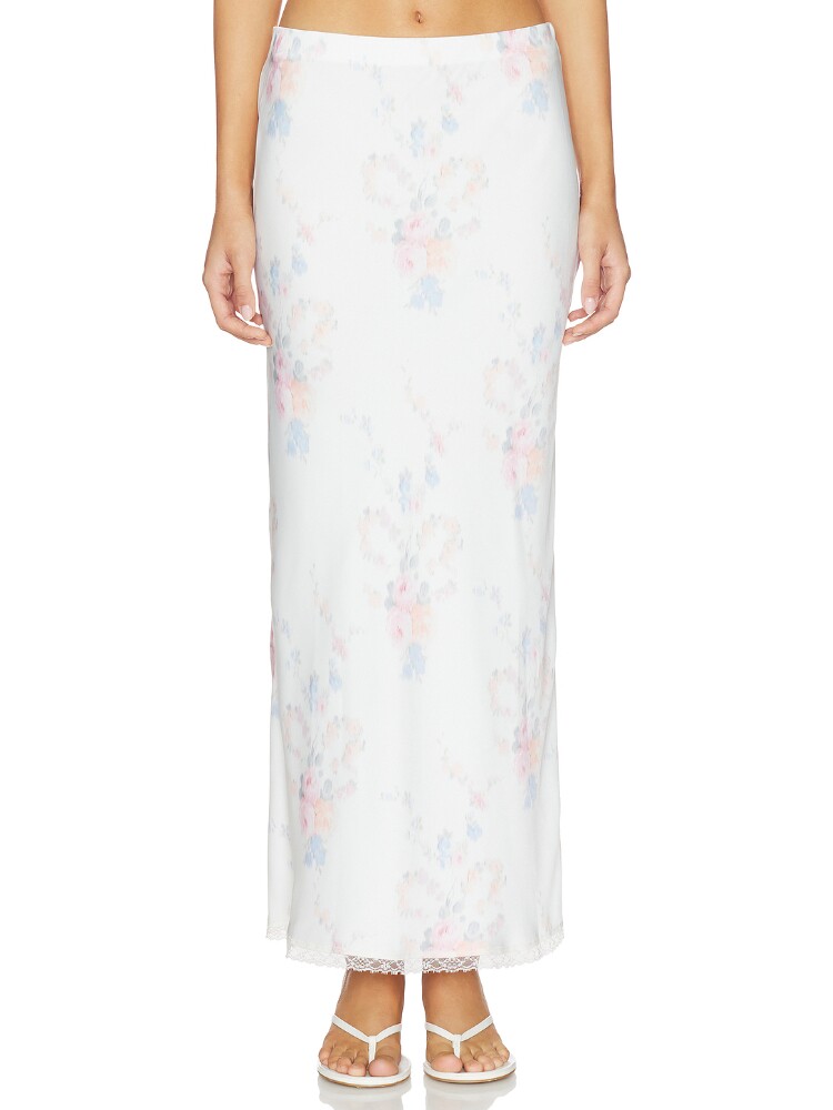 LoveShackFancy KALO SKIRT 半身裙 Revolve小众休闲蕾丝印花新款