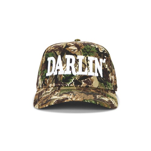 Darlin迷彩字母印花字母印花弯檐运动鸭舌帽帽子美式风秋REVOLVE