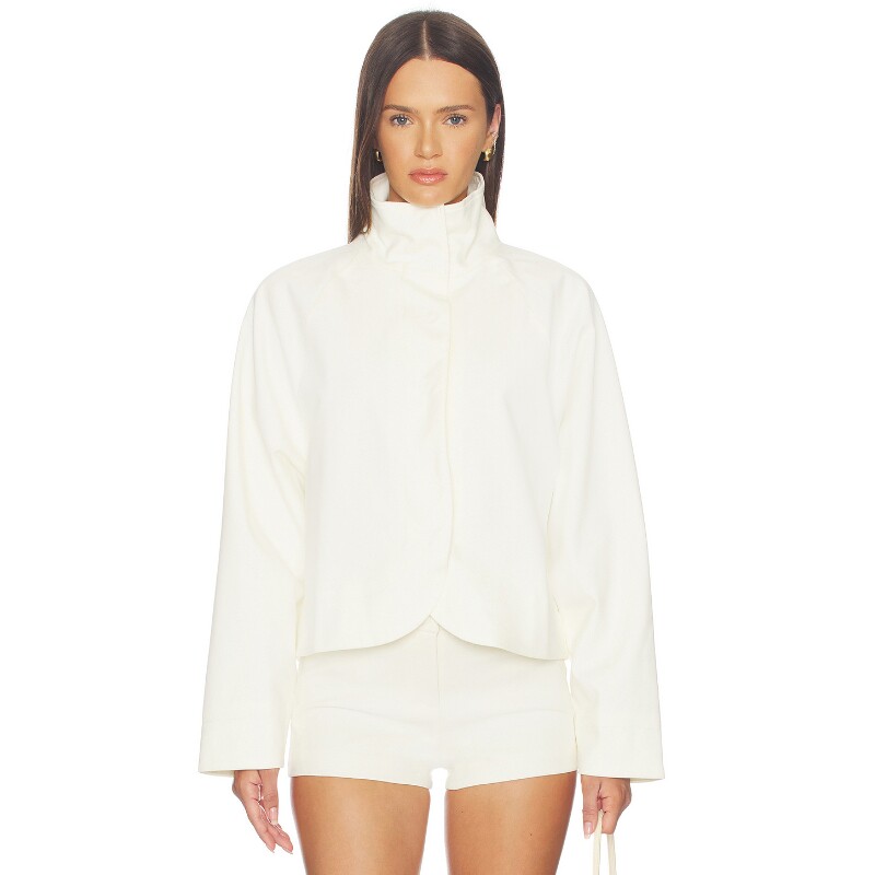 Lovers and Friends白色复古夹克高领极简外套早秋新品REVOLVE
