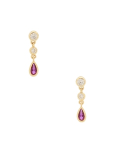 SHASHI JENNY 耳饰 revolve小众新款 Gold, Fuschia