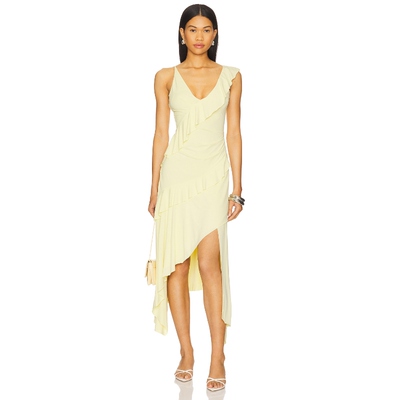 [春季新品]Bec + Bridge MARNIE 不规则裙子 柠檬色REVOLVE小众