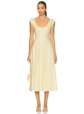 GUIZIO LEILA 裙子 黄色REVOLVE小众