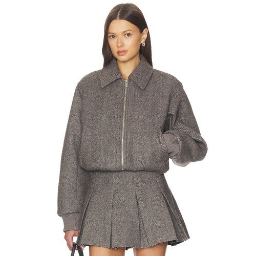 NICHOLAS FRIDA 夹克 深灰色 运动复古风REVOLVE小众新款