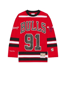 Mitchell & Ness NBA 夹克 红色REVOLVE小众新款