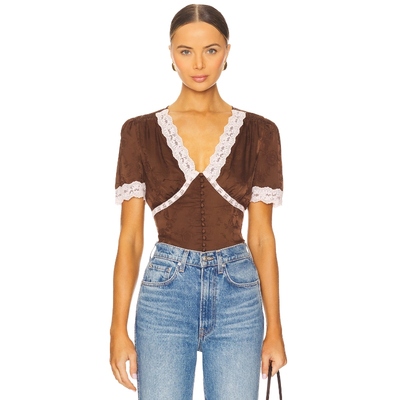 [冬季内搭]HEARTLOOM DAHLIA 上装巧克力色REVOLVE小众新款