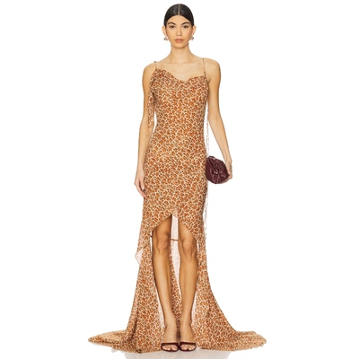 KNWLS ALDRA 裙子 橘子色系REVOLVE小众新款