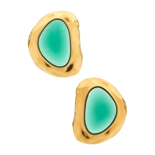 绿色REVOLVE小众新款 Amber 铆钉耳饰 BECKETT Sceats