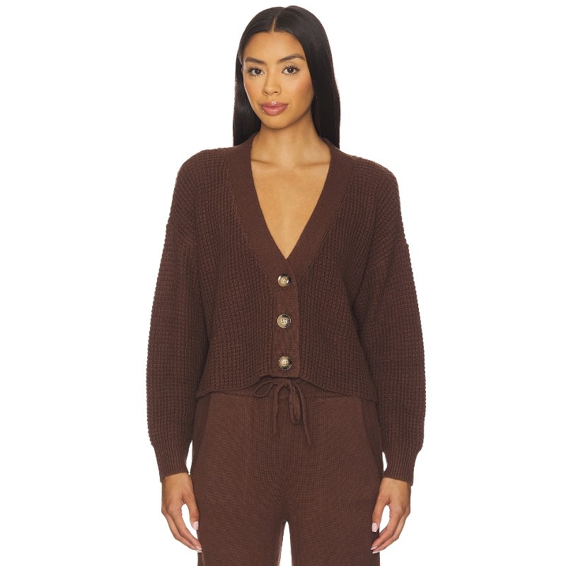 [冬季新品]eberjey长袖上衣巧克力色开衫通勤外搭REVOLVE冬季保暖,女装/女士精品,毛针织衫,淘宝优惠券,粉丝福利购,淘宝优惠卷