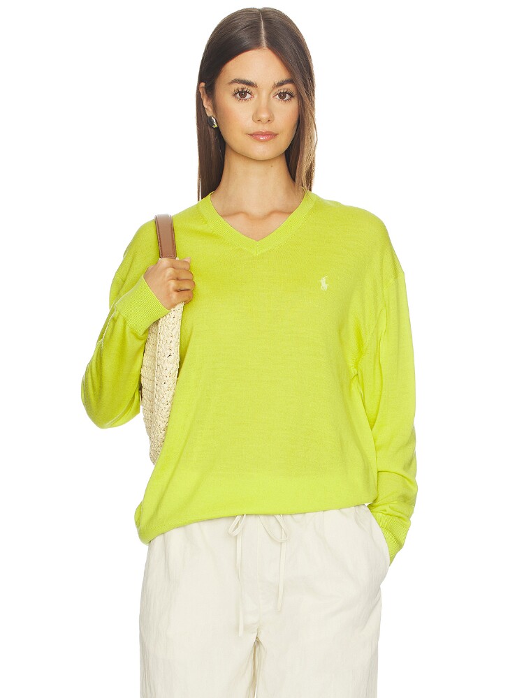[夏季新品]Polo Ralph Lauren荧光绿套头衫休闲宽松上衣REVOLVE