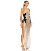 and 连衣裙 Banco Bronx MAEVE 挂脖长款 金属银色REVOLVE小众新款