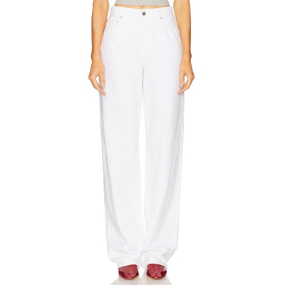 [春季新品]GRLFRND BELLA 牛仔裤 白色美式复古风REVOLVE小众