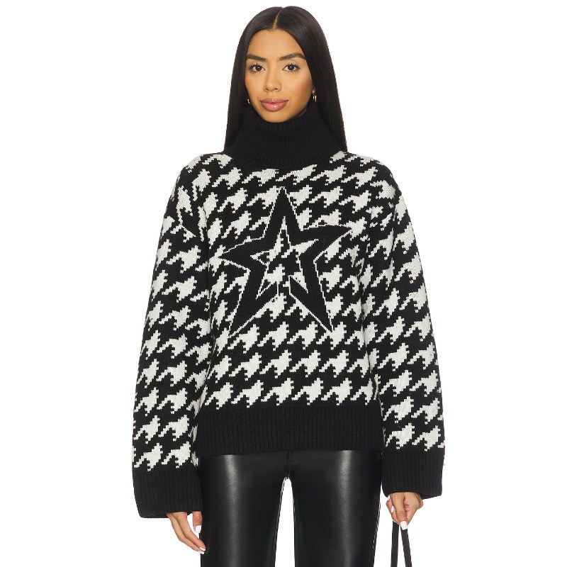 Perfect Moment CHUNKY HOUNDSTOOTH 毛衣 黑色REVOLVE小早秋