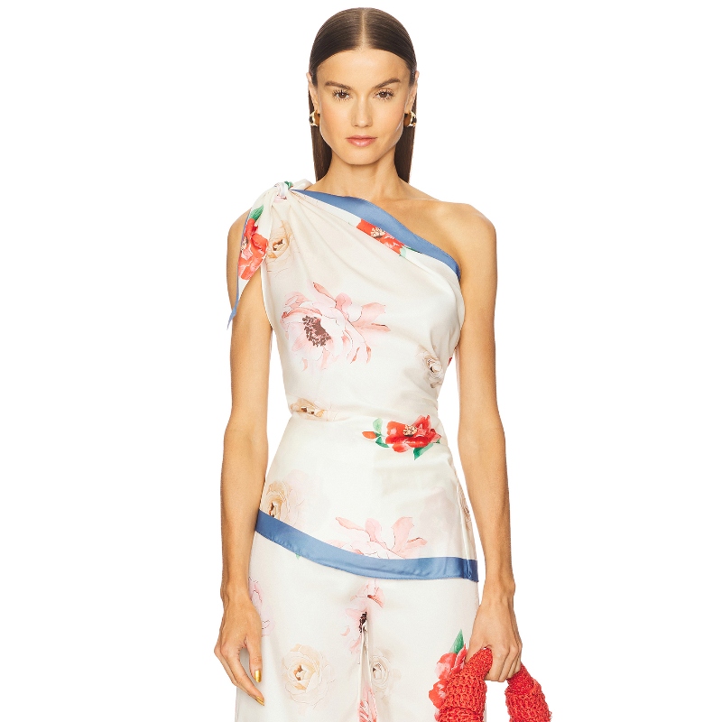 SAU LEE ELBA 上装 白色 y2k辣妹风REVOLVE小众