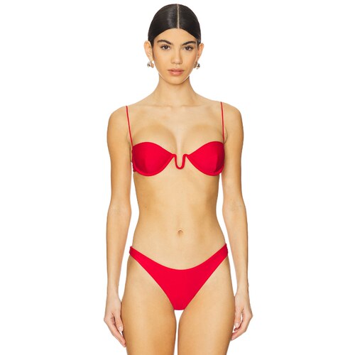 [春节穿搭]Ziah Fine Strap Wire Balconette Top红色辣妹REVOLVE