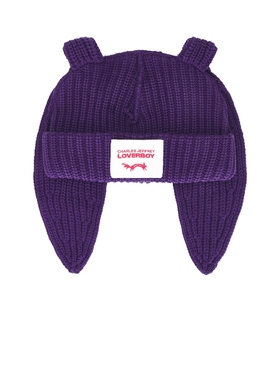 Charles Jeffrey LOVERBOY CHUNKY RABBIT 针织毛线帽 紫色REVOLV