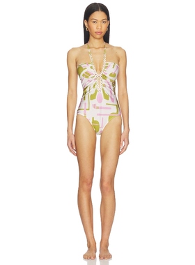 ADRIANA DEGREAS BALEARIC 一件式泳装 白色 y2k辣妹风REVOLVE小