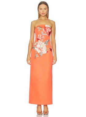 LEO LIN AVA 裙子 橙色REVOLVE小众新款