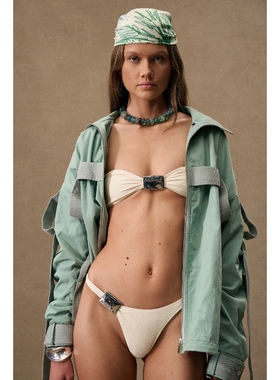 SAME for FWRD Hammer Bandeau Bikini Top 奶油色REVOLVE