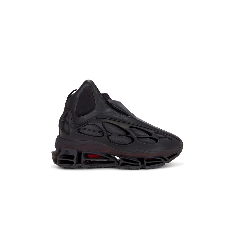 adidas Originals黑色皮革镂空厚底浅口粗跟运动鞋秋冬REVOLVE