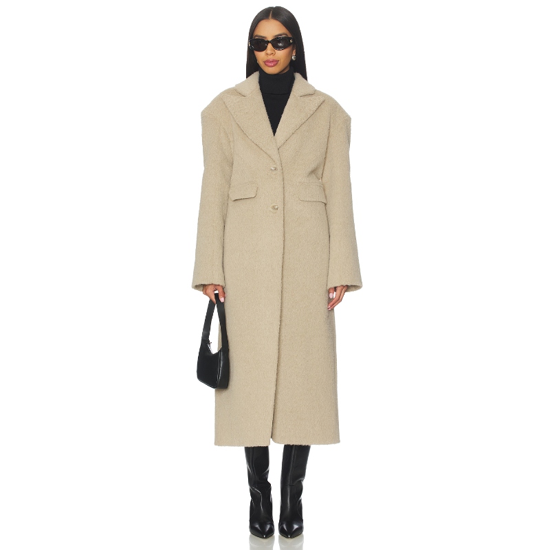 LAMARQUE AALIYAH 大衣 米色 老钱风REVOLVE小众新款