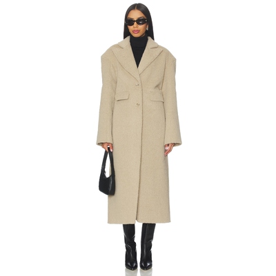 LAMARQUE AALIYAH 大衣 米色 老钱风REVOLVE小众新款