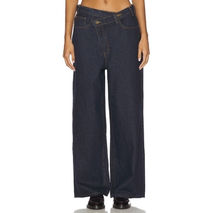 OCEAN高腰直筒宽松复古牛仔长裤 LIONESS 新品 REVOLVE 冬季