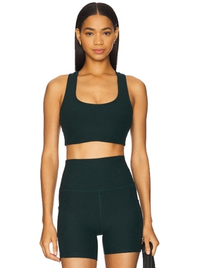 Beyond Yoga SIMPLICITY 胸罩 深绿色 运动复古风REVOLVE