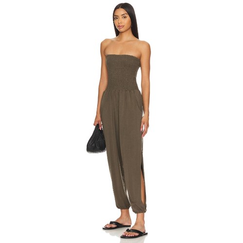 Bobi 抹胸无袖连体裤收腰宽松高级感辣妹风裤子REVOLVE夏季新款