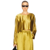 Label 2辣revolve小众新款 Emmy Hem NONchalant 黄色 Clean Crop