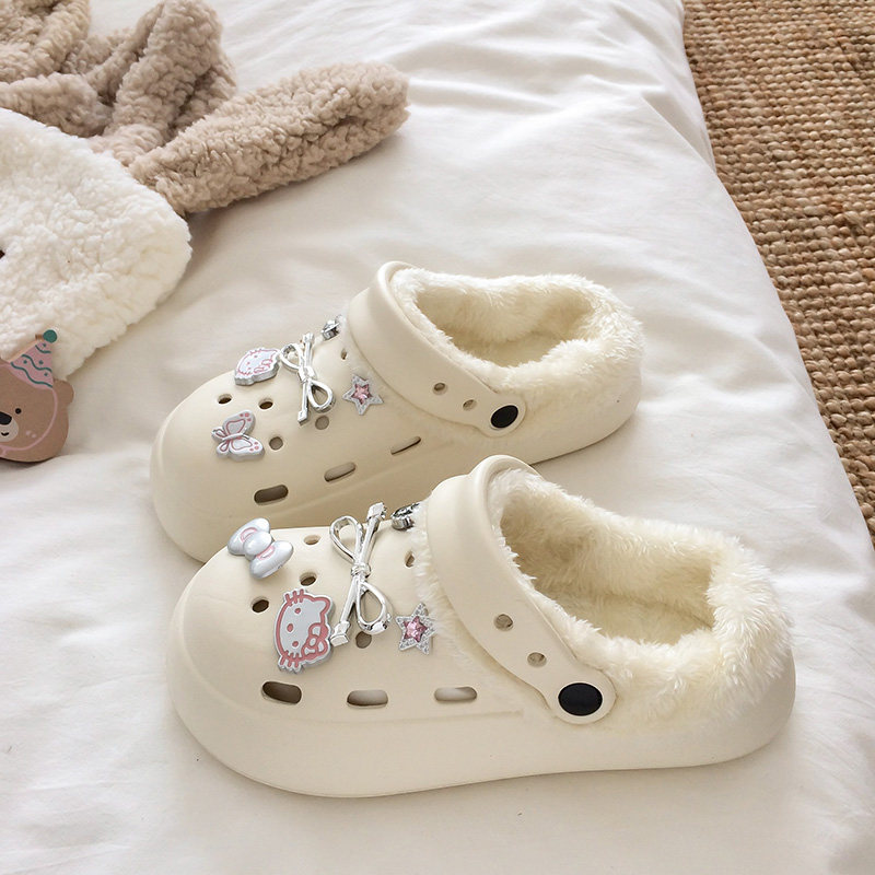 可爱棉拖鞋女士外穿2026新款秋冬季居家室内防滑保暖包头棉鞋女款