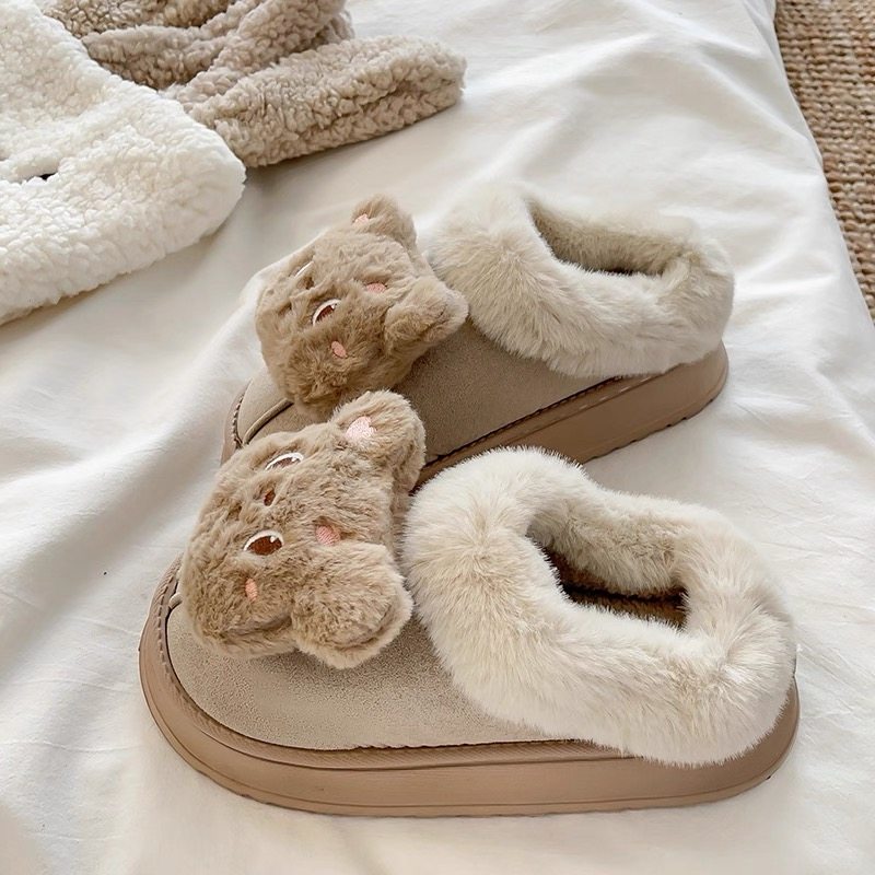 棉拖鞋女款冬季包跟2026新款室内家居厚底毛绒保暖外穿包头拖月子