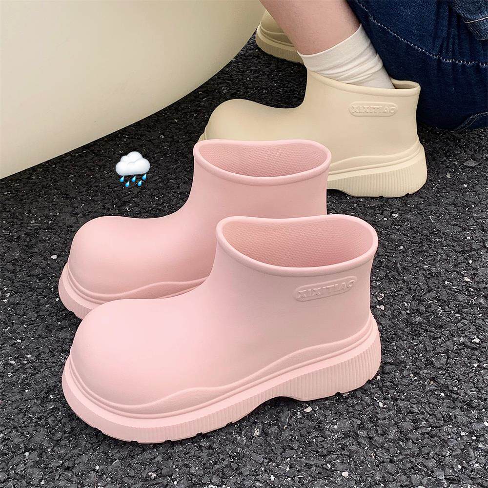 防水雨鞋时尚2026新款靴子增高厚底春夏成人外穿防滑短筒雨靴女潮